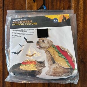 Vibrant Hotdog Costume for Cats/Dogs - Red and Green